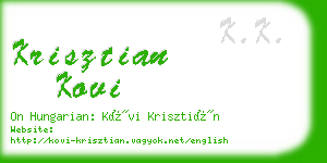 krisztian kovi business card